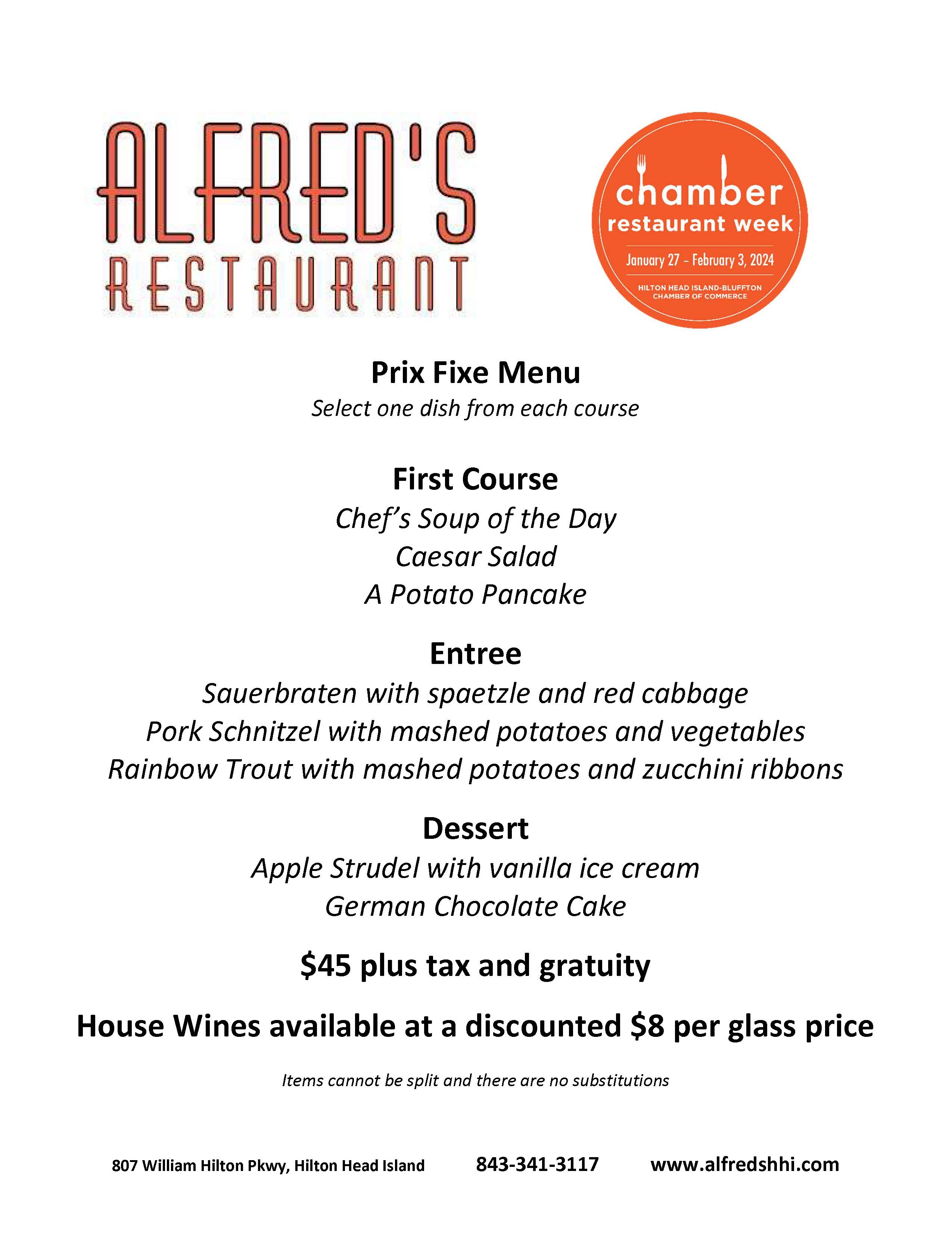 Mark Your Calendar 50plus Bluffton, Hilton Head eateries
